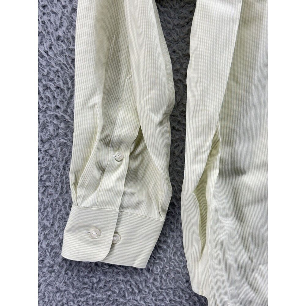 ENRO Dress Shirt Mens 16-32/33 Key‎ Lime Non-Iron Cotton Long Sleeve Button-Up - Picture 7 of 7